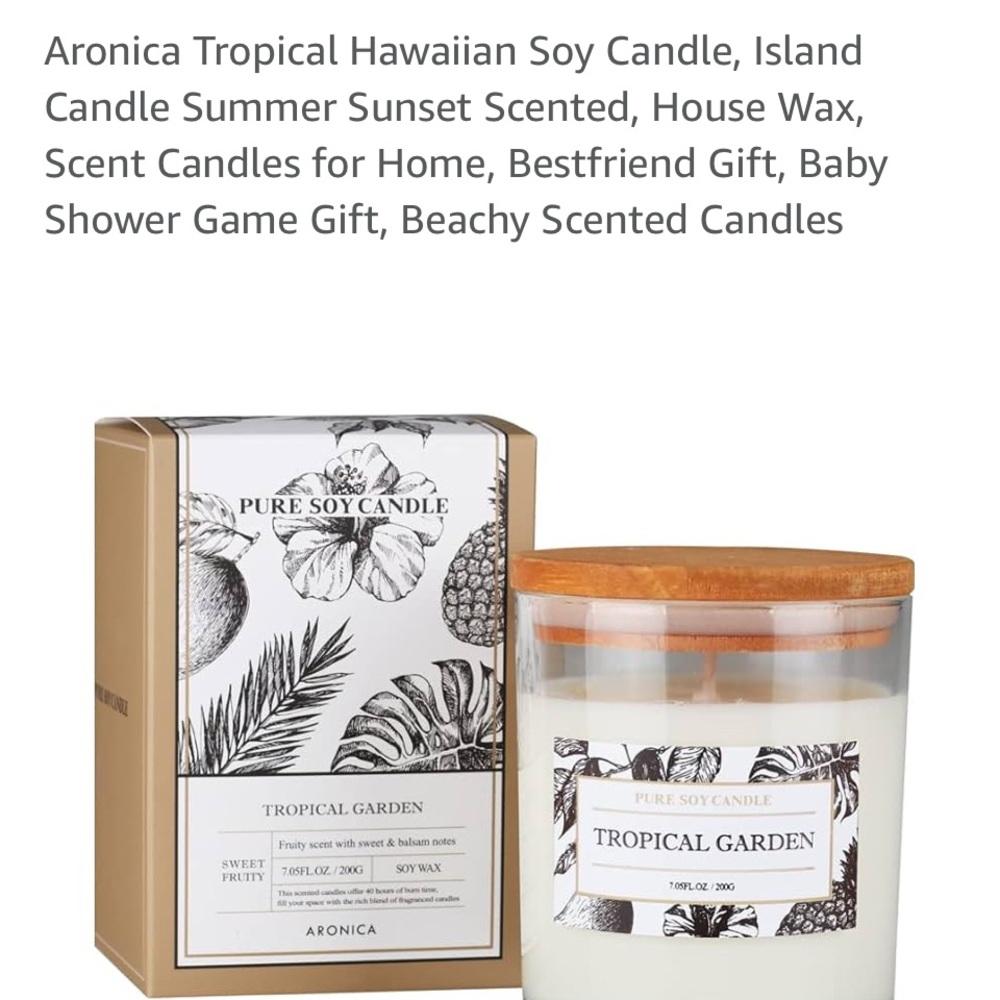 Aronica Soy Candle 7.5fl oz Tropical Garden